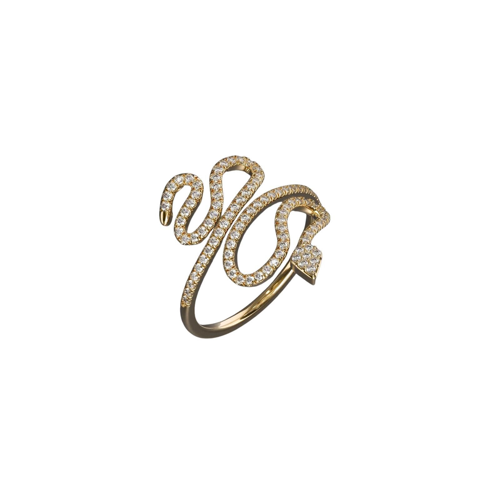 For Sale:  Snake ring in 14k gold 3