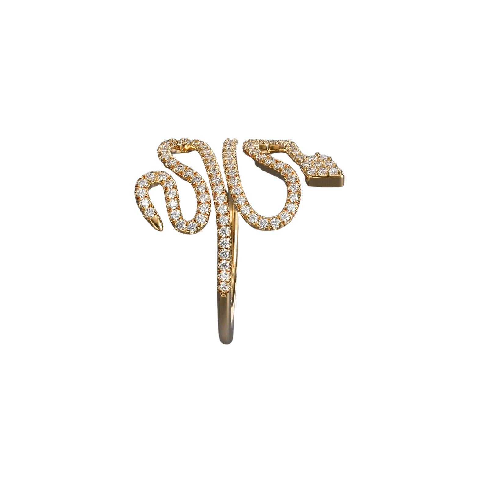 For Sale:  Snake ring in 14k gold 4