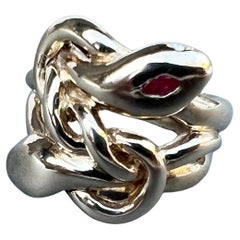 Snake Ring Ruby Cocktail Ring