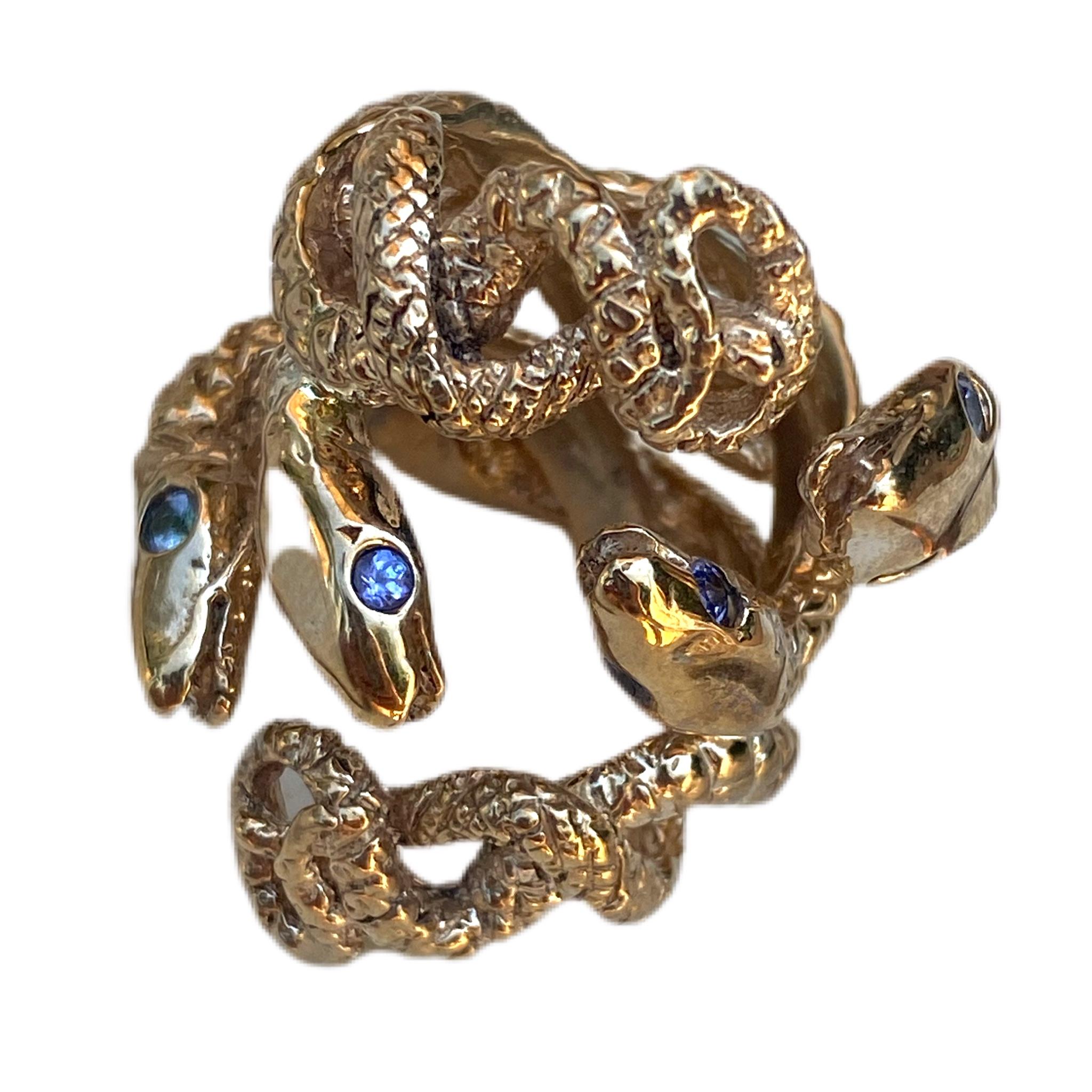 Snake Ring Tanzanite Bronze Resizable Cocktail Fashion Ring J Dauphin
J DAUPHIN 