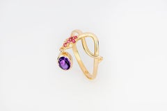 Snake ring with Amethyst