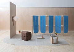 Snake Contemporary Sculptural Wood Bronze Patina Room Divider Screen