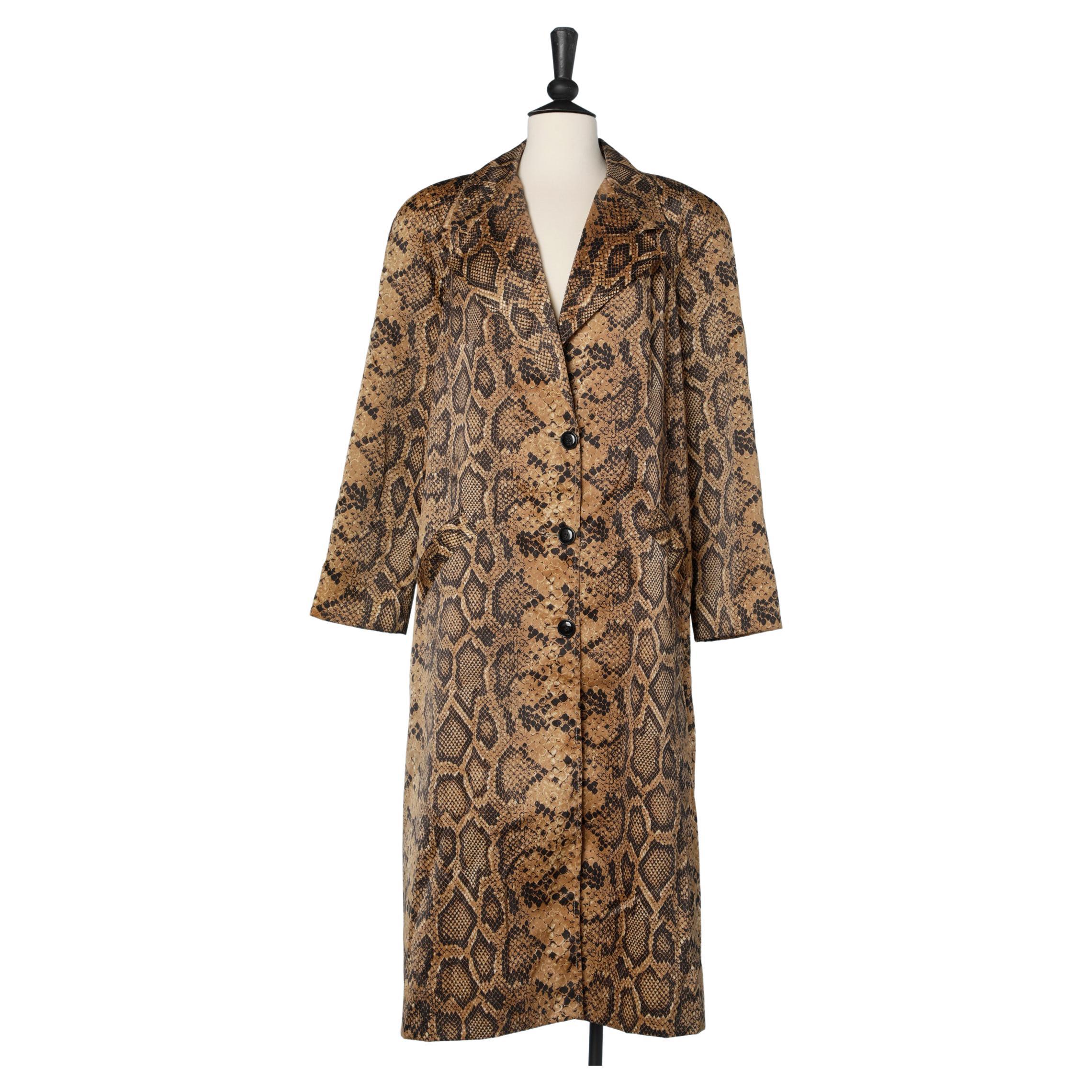 Snake skin printed coat Lilli Ann