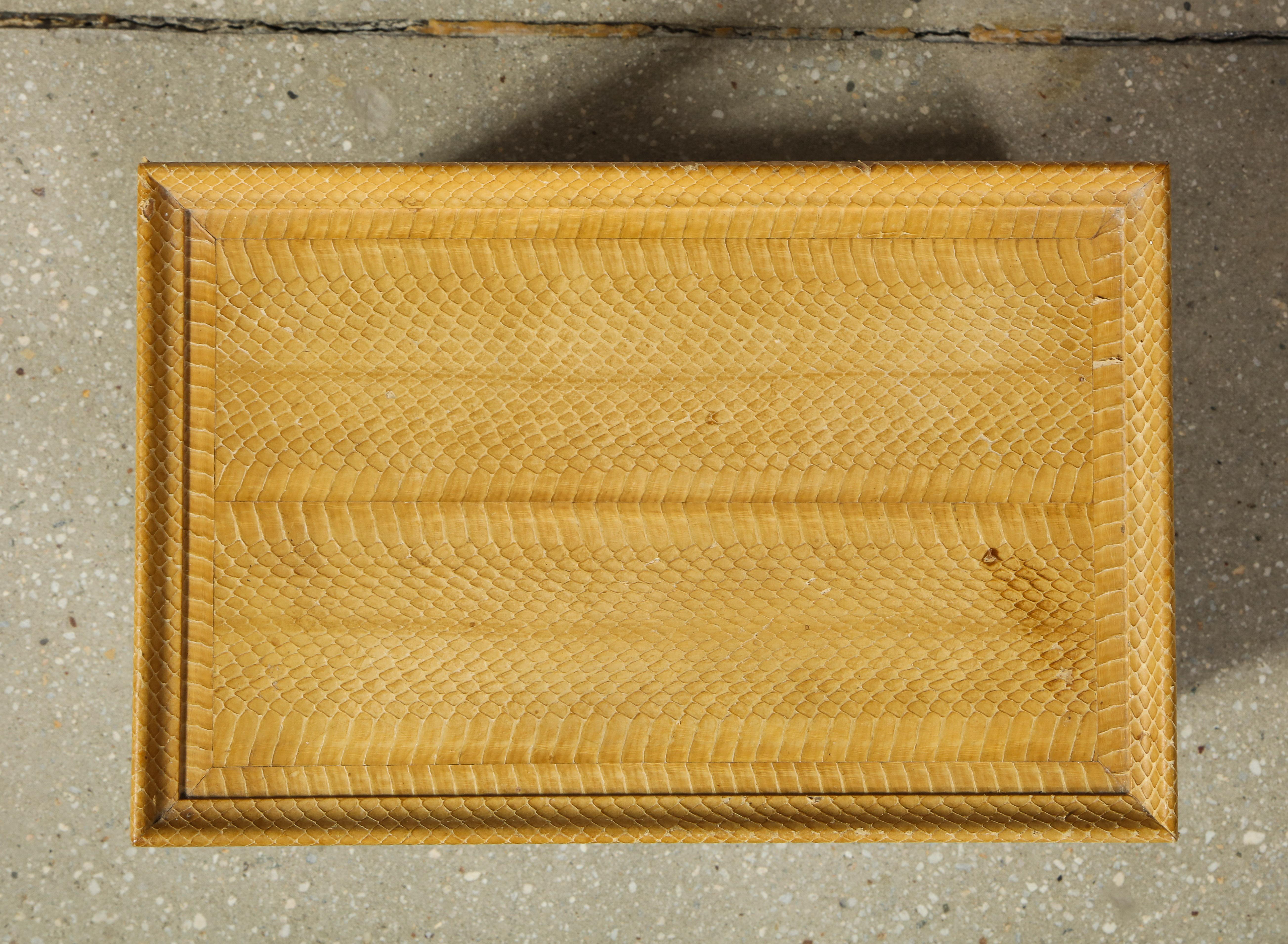 Late 20th Century Snake Skin Table by Karl Springer
