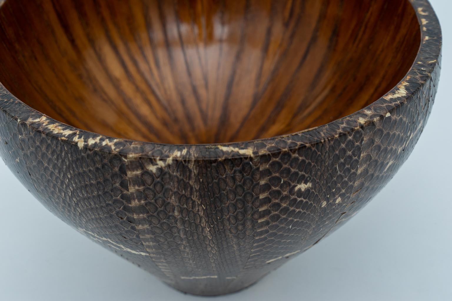 Hand-Crafted Snake Skin Vase