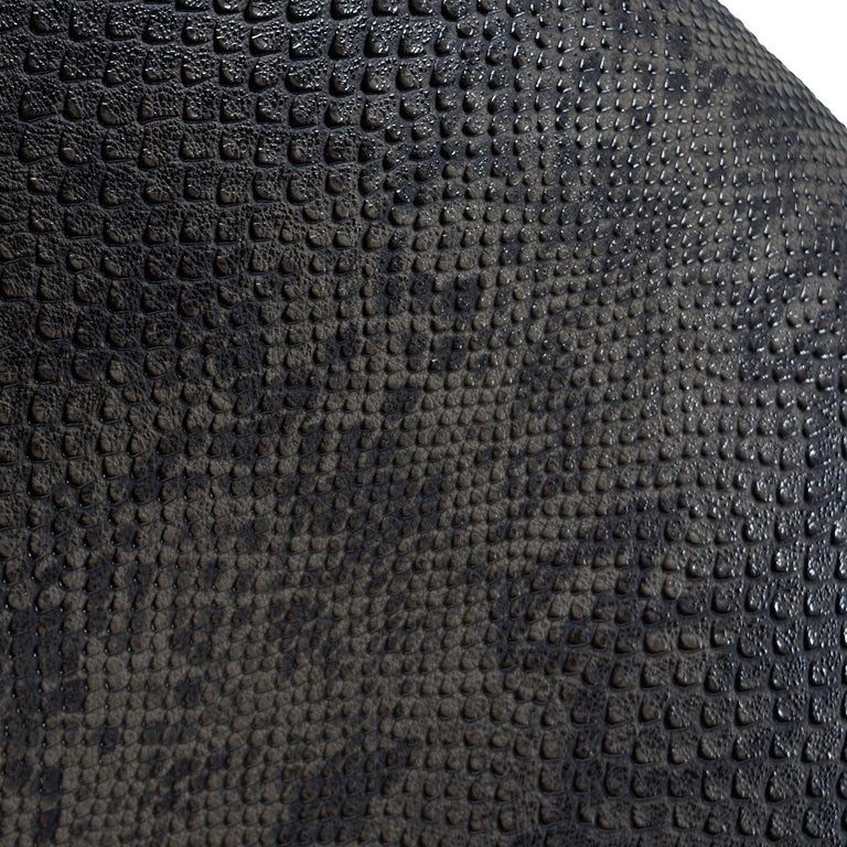 Snake Skin Vinyl Brutalist Style Dining Chairs By Johnston Casuals