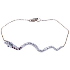 Snake Bracelet Sterling Silver Ruby Tanzanite Animal Jewelry J Dauphin