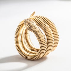 Snake Tubogas Yellow Gold 18 Karat Serpenti Bracelet
