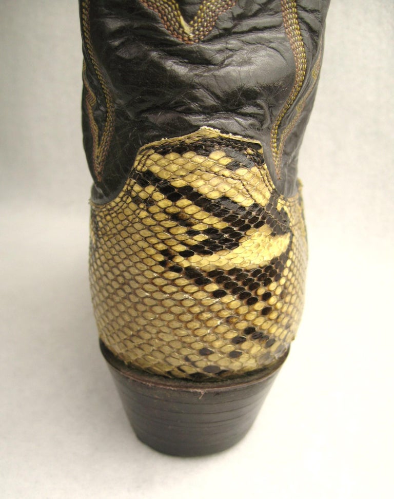 snakeskin cowboy boots for men