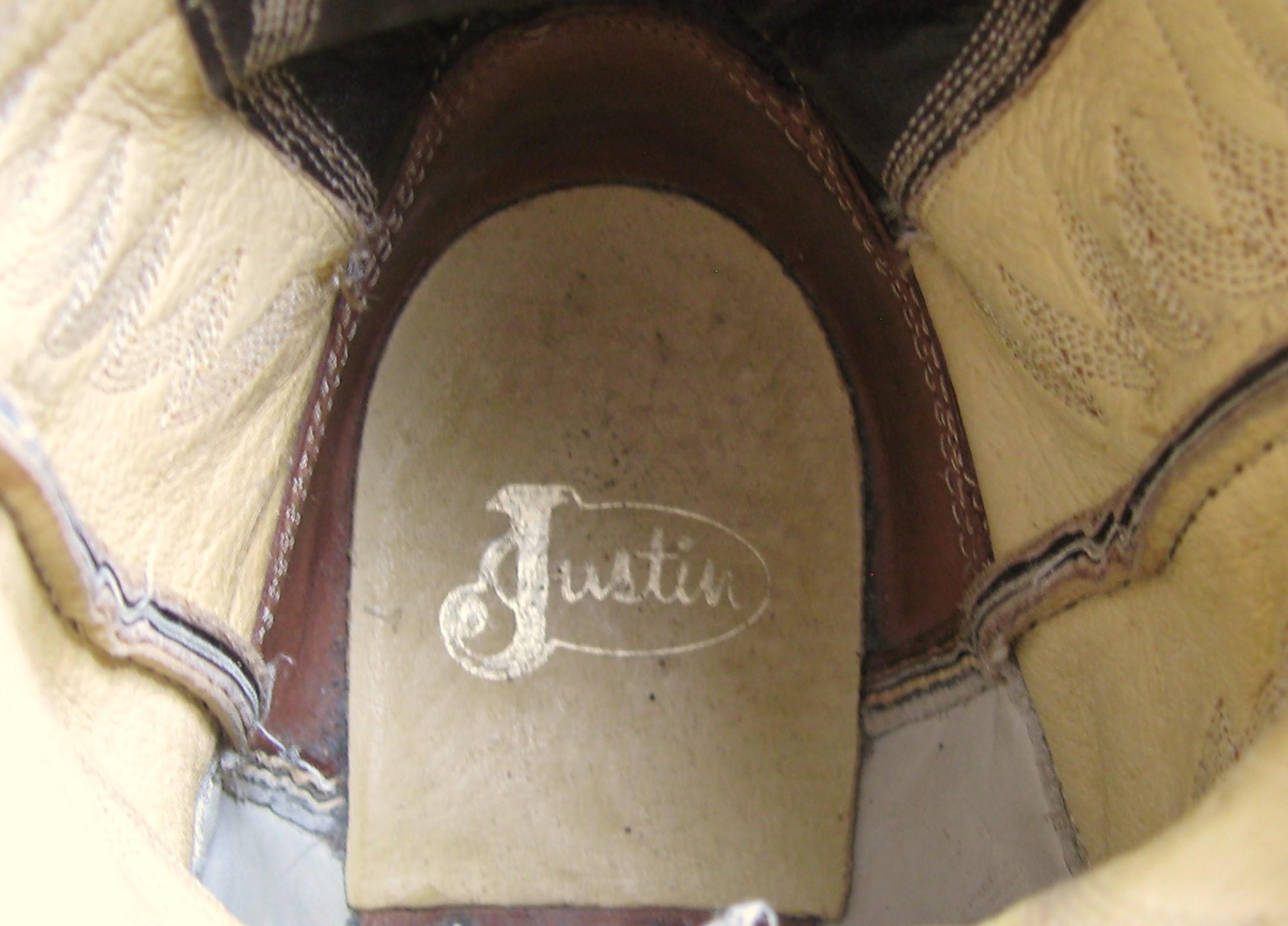  Snakeskin Cowboy boots Vintage Justin Men Women 7