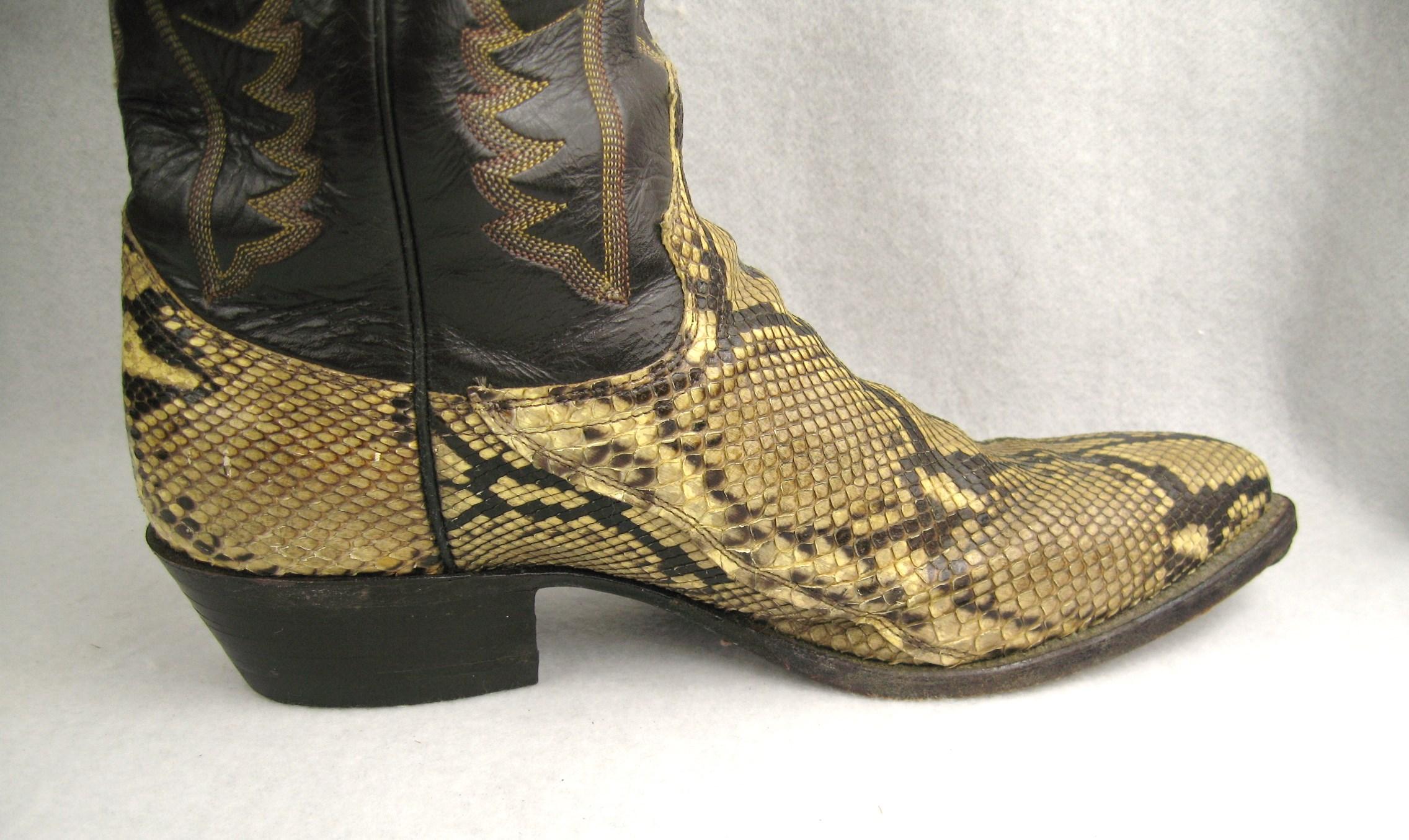 snake skin cowboy boots