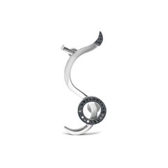 Bracciale moderno in argento 925 con diamanti neri