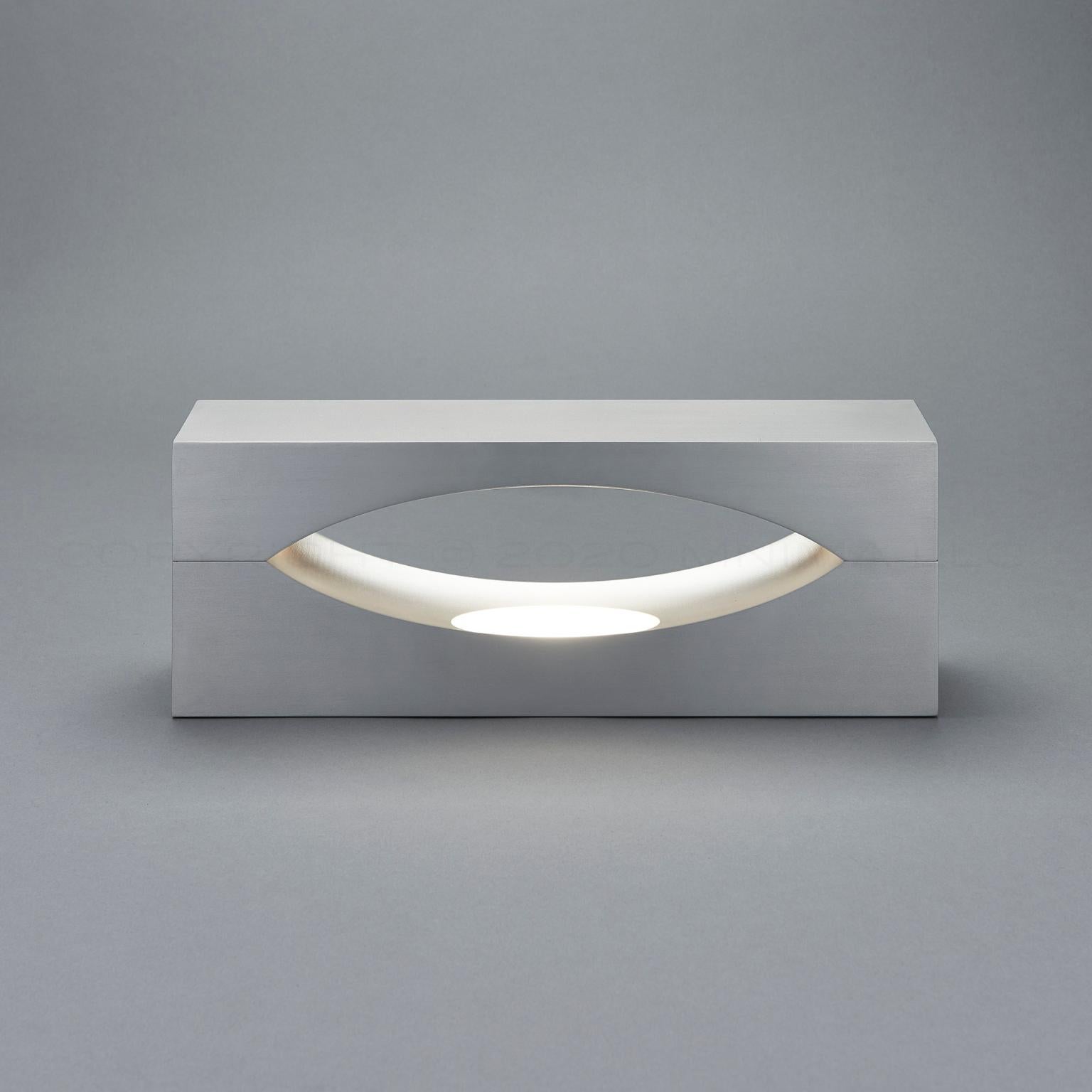 American Snakke by mnima, Table Light Sculpted from Solid Aluminum, Modern, Minimal