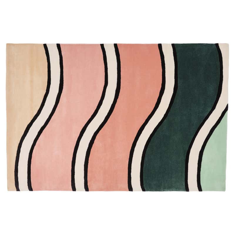 Wavy Rug Desert Hand Tufted Carpet For Sale at 1stDibs | wavy carpet ...