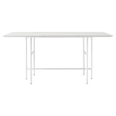 Snaregade Counter Table, Mushroom Linoleum Top and Light Grey Steel Legs