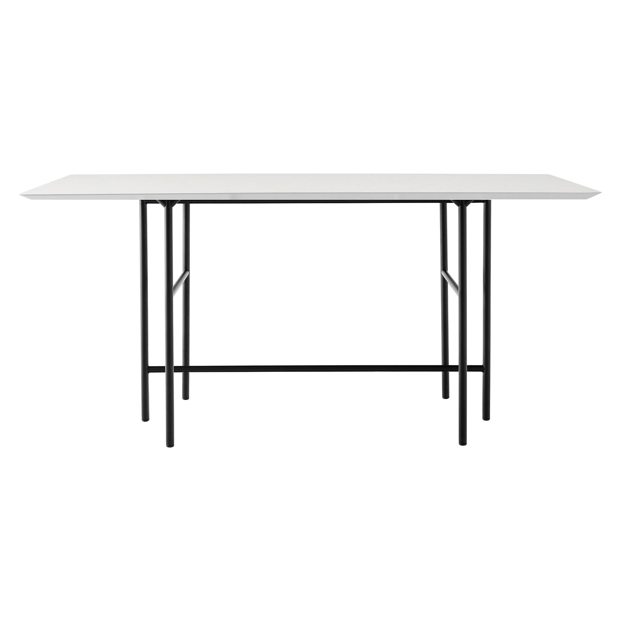 Snaregade Counter Table, Mushroom Linoleum Top & Black Steel Legs For Sale