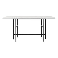 Snaregade Counter Table, Mushroom Linoleum Top & Black Steel Legs