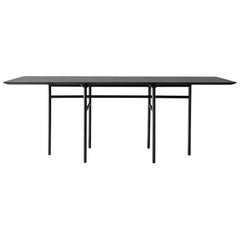 Snaregade Table, Rectangular, Black/Charcoal Linoleum