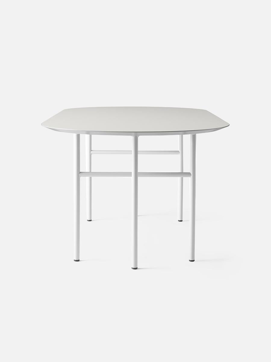 Scandinavian Modern Snaregade Table, Rectangular Table Top in Mushroom Linoleum For Sale