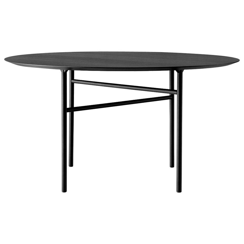 Snaregade Table, Round 47 in Black Veneer For Sale