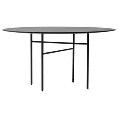 Snaregade Table, Round, 47" Black/Charcoal Linoleum 