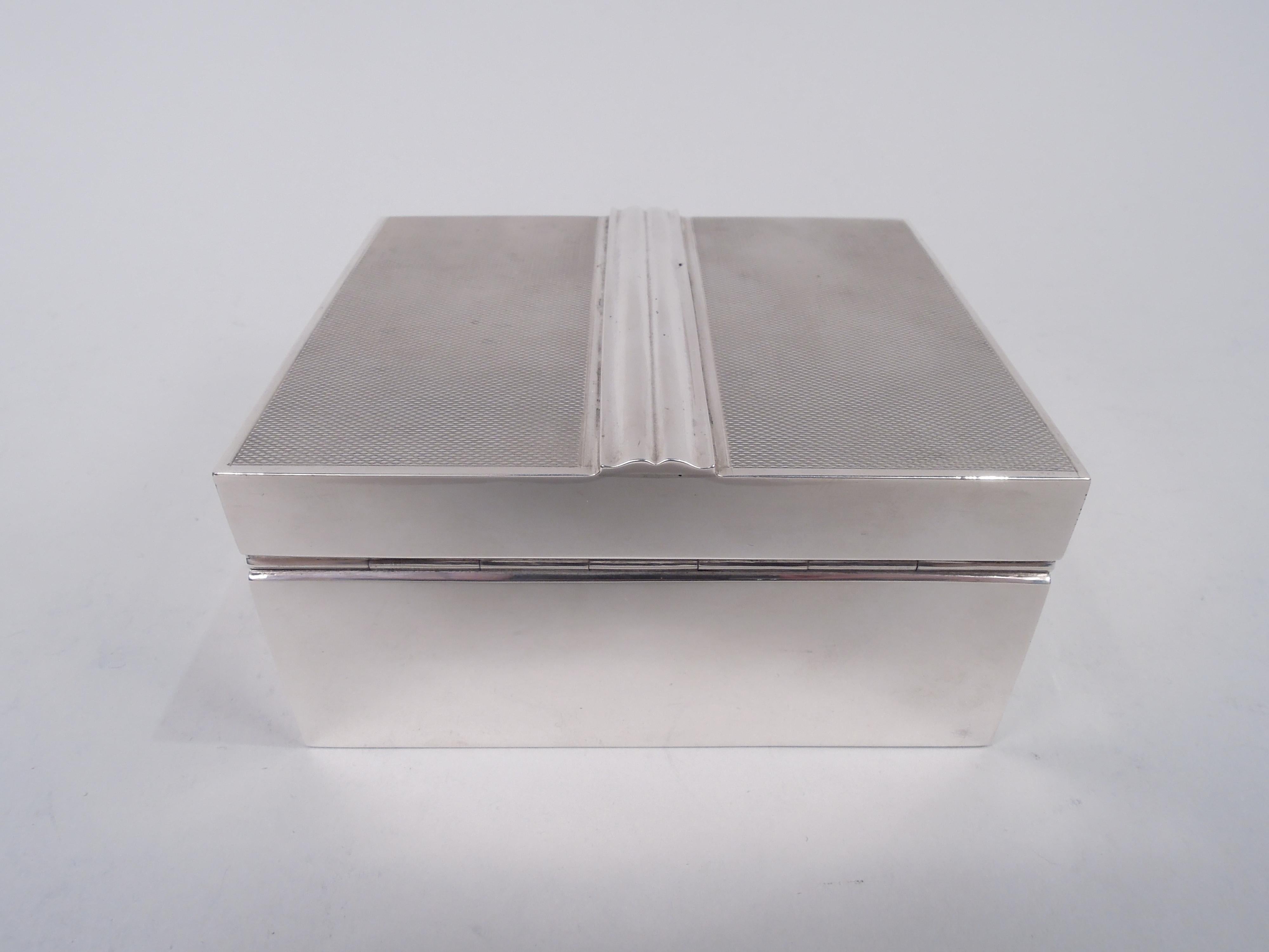 American Snazzy English Art Deco Sterling Silver Box