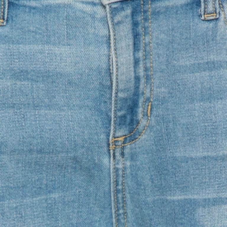 Sneak Peek Blue Denim Distressed Skinny Jeans M For Sale 2
