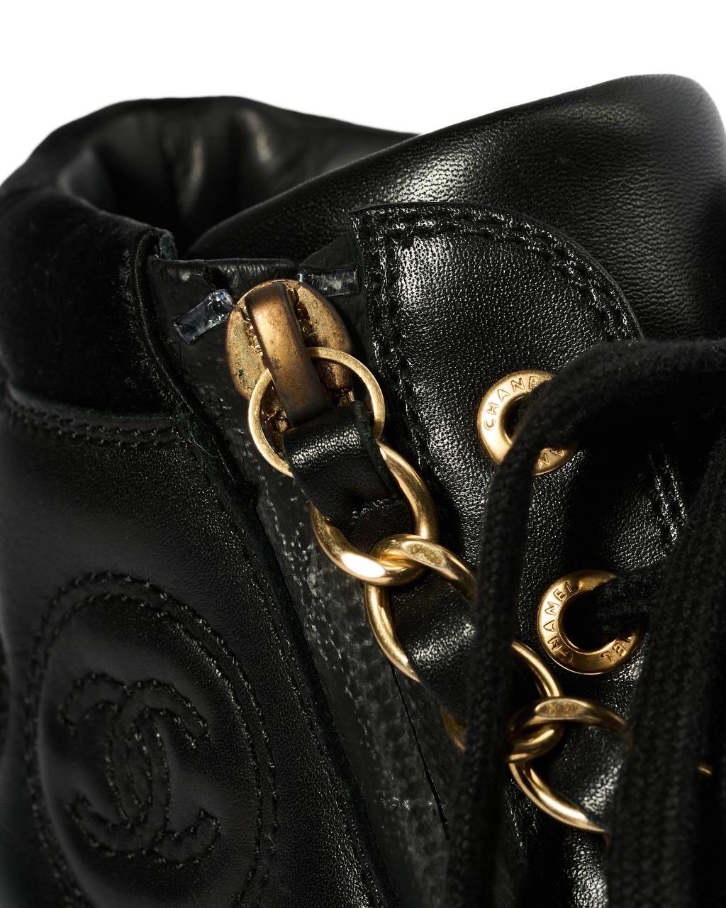 Donna Scarpe da ginnastica Chanel CC Logo Nere in vendita