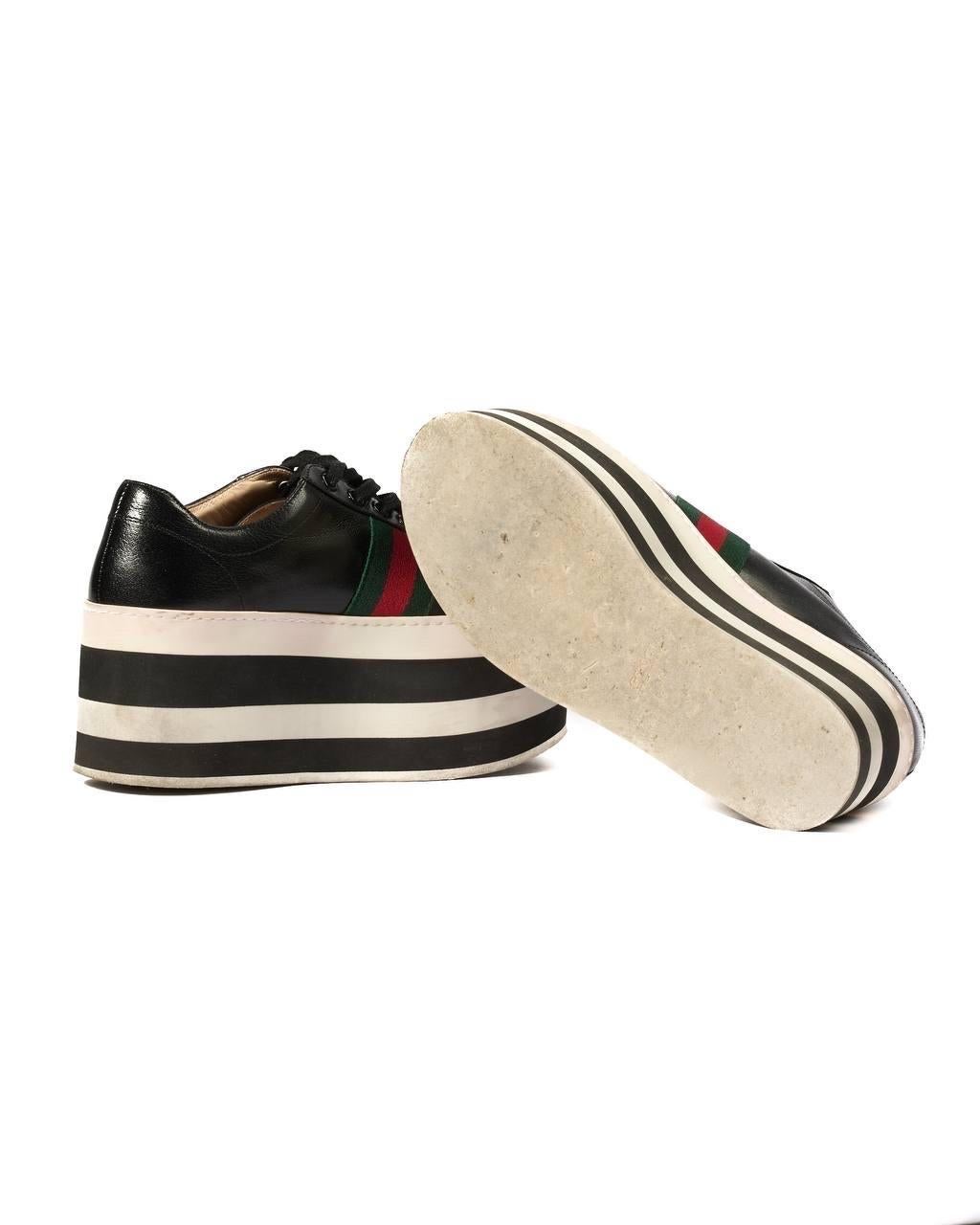 Sneakers Gucci Peggy Other Plateau Nere im Angebot 4