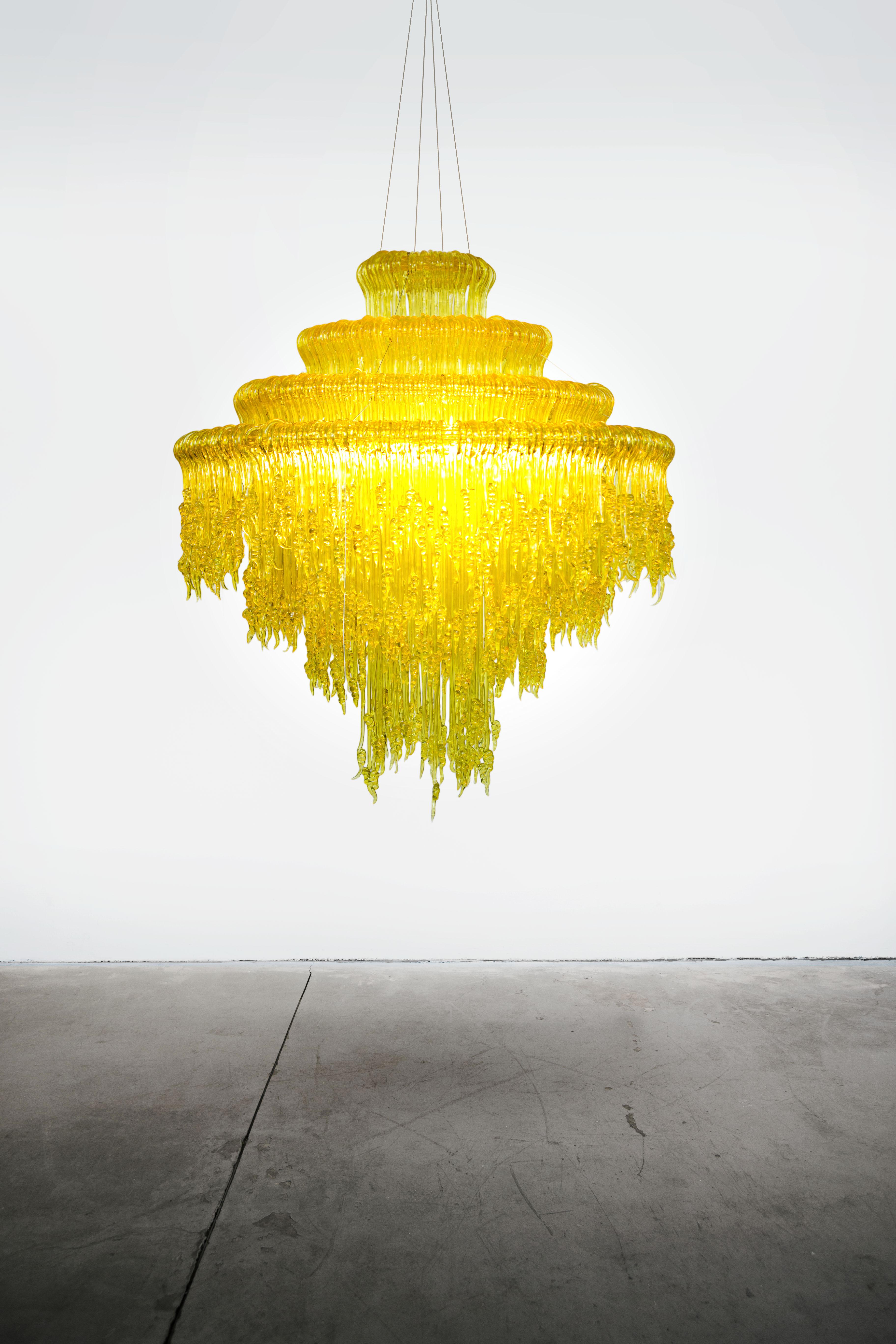 Italian Sneeze A Chandelier in Red Resin by Jacopo Foggini, 1stdibs New York For Sale