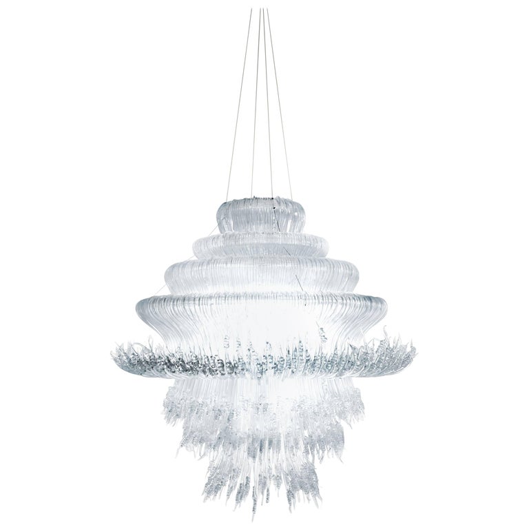 Sneeze A Chandelier in Transparent Resin by Jacopo Foggini For Sale