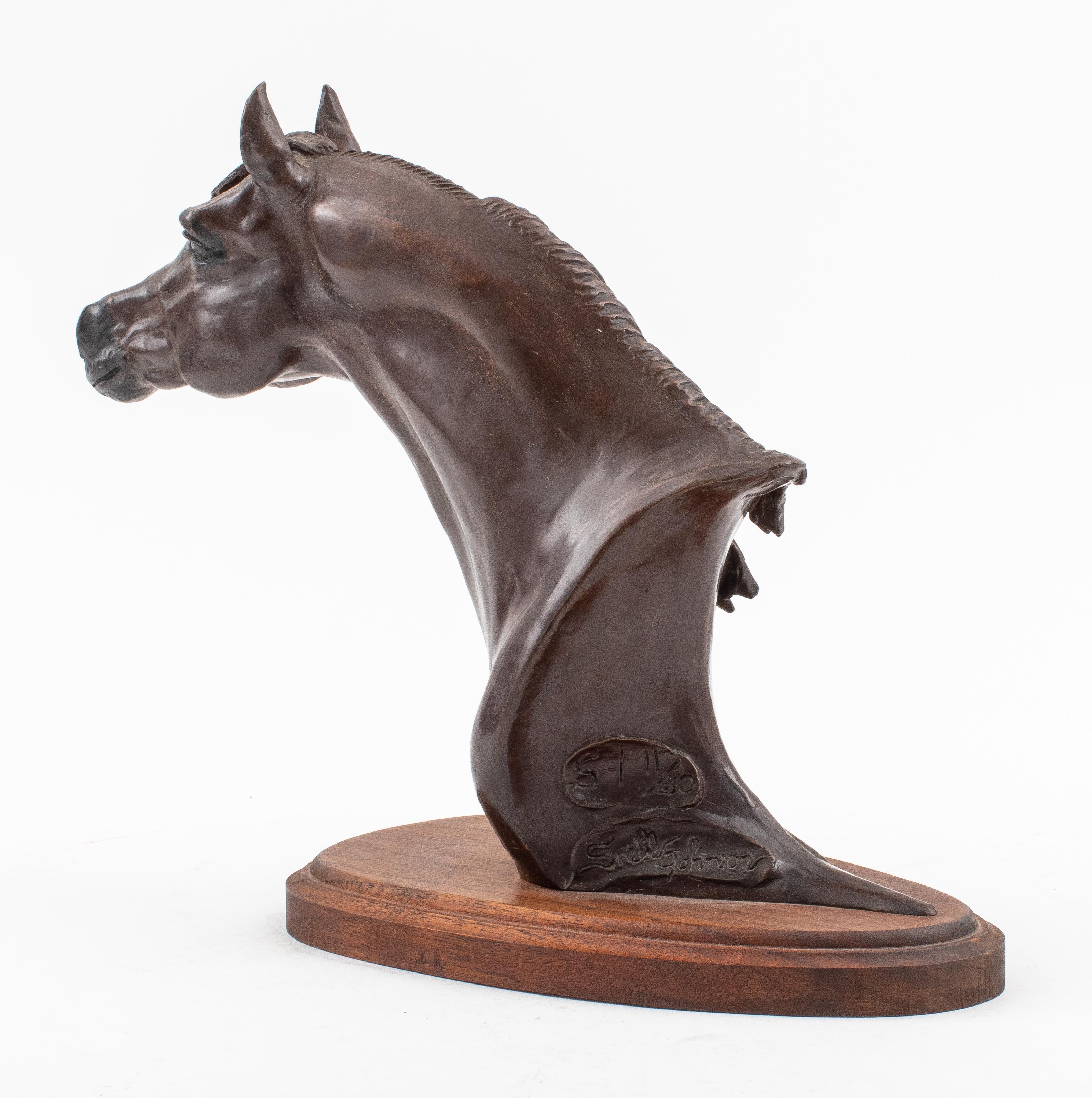 Snell Johnson: Bronze-Pferdenbüste „NV Pingo“ im Angebot 3