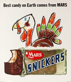 Snickers "Best Candy on Earth Comes From Mars" Advertising Poster, 1963