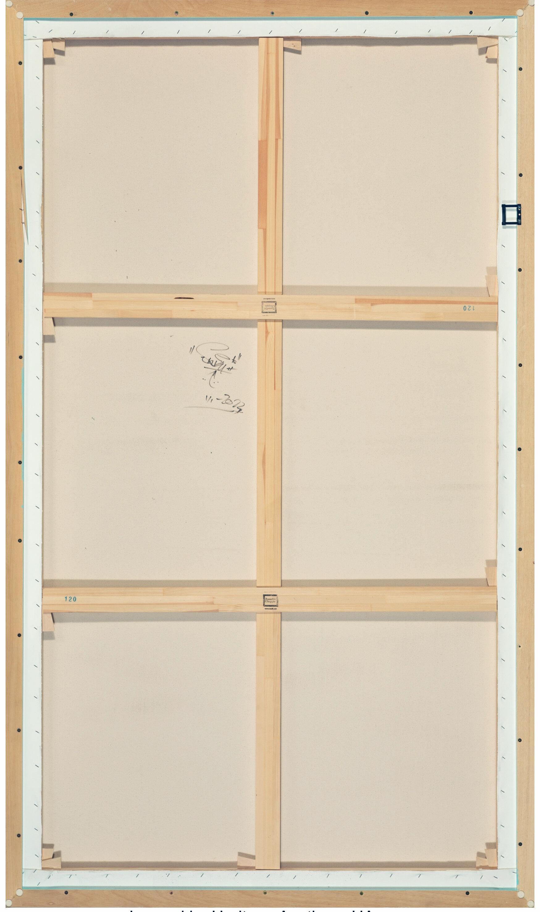 Fix The Sky (Blue), quadro originale di grandi dimensioni - Painting di Snik