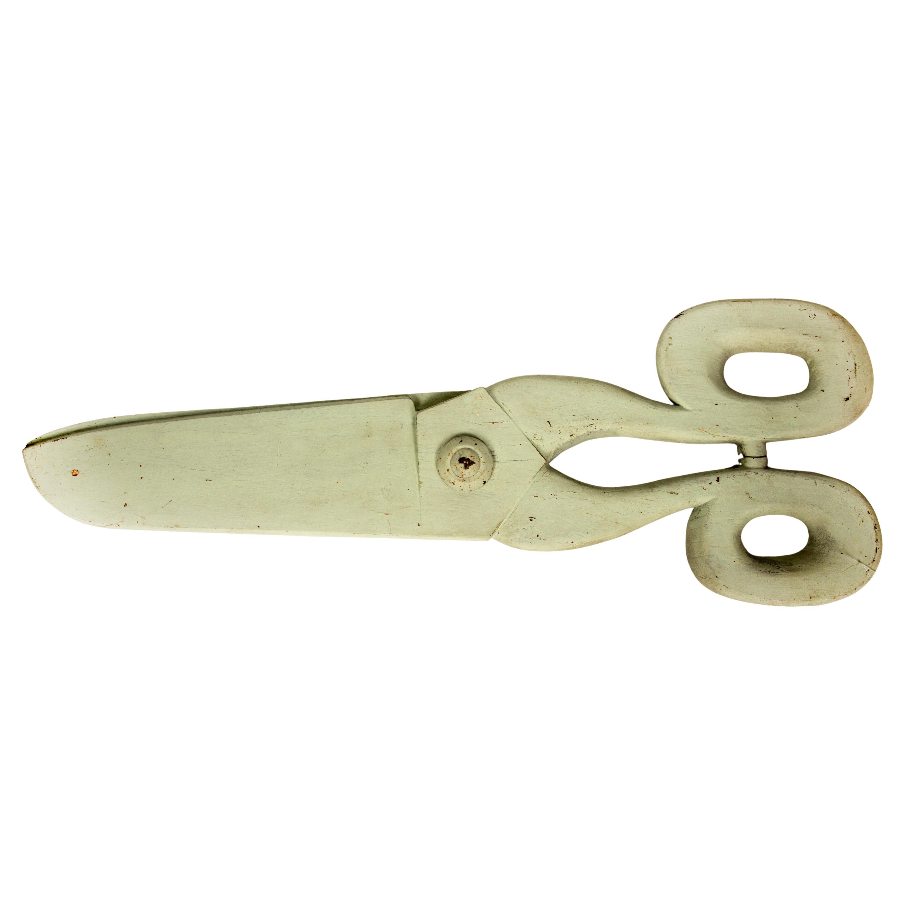 Snip Snip! Giant French Wooden Scissor Trade Sign, Early 20th Century In Excellent Condition For Sale In New York, NY