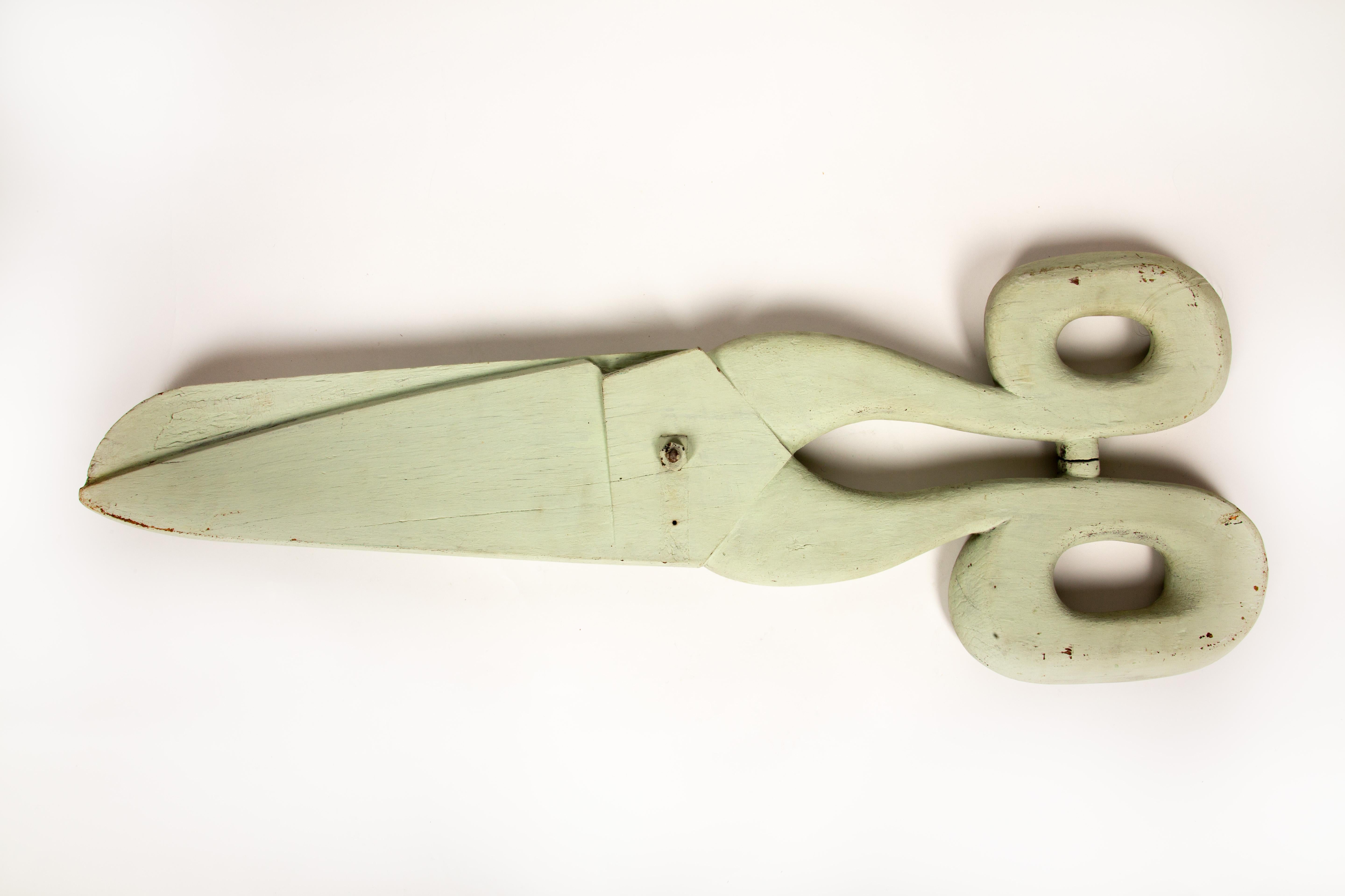 Snip Snip! Giant French Wooden Scissor Trade Sign, Early 20th Century For Sale 1