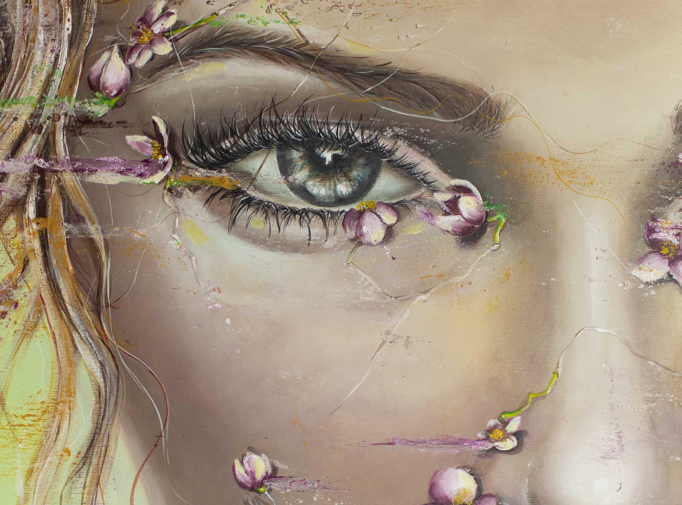 Donde me tocaste, Pintura, Acrílico sobre lienzo - Painting Fotorrealista de Snjezana Blagsic-Vallenssia