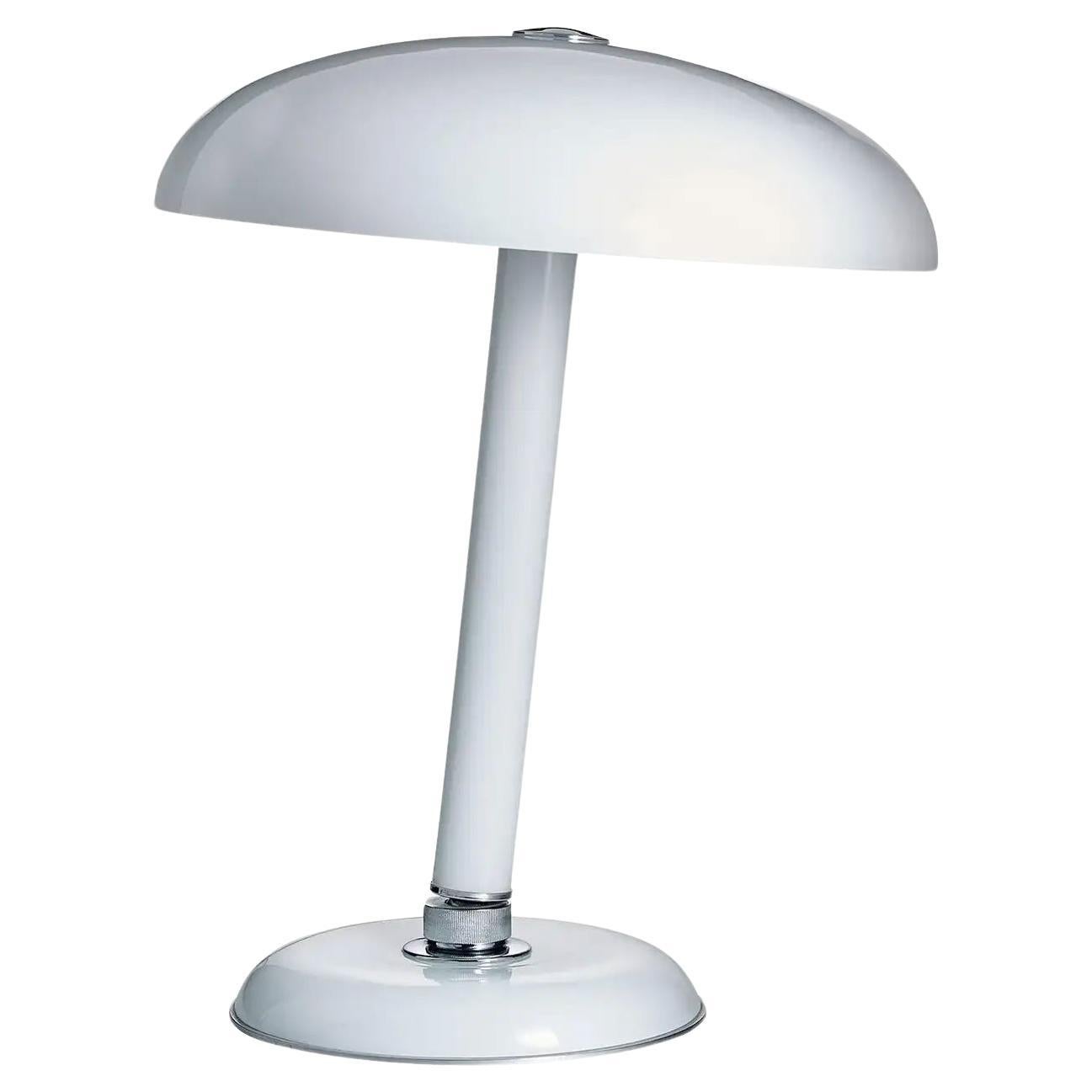 Snodo Lampe de table contemporaine en verre de Murano blanc laiteux Carlo Moretti