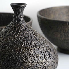 Vaso piccolo in ceramica Bronz fatto a mano in edizione limitata - Collection'S di Esma Dereboy