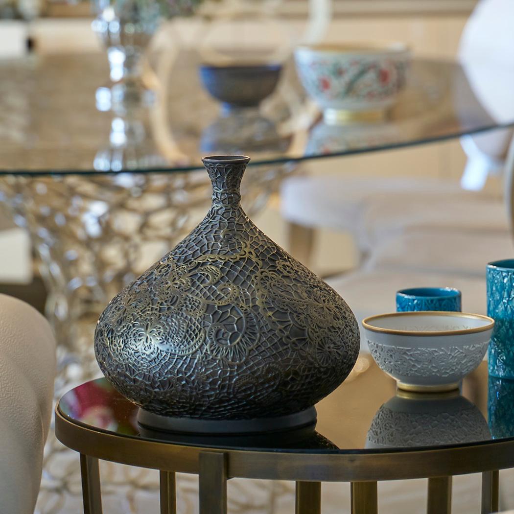 Art Deco Snoha Bronz Small Vase For Sale