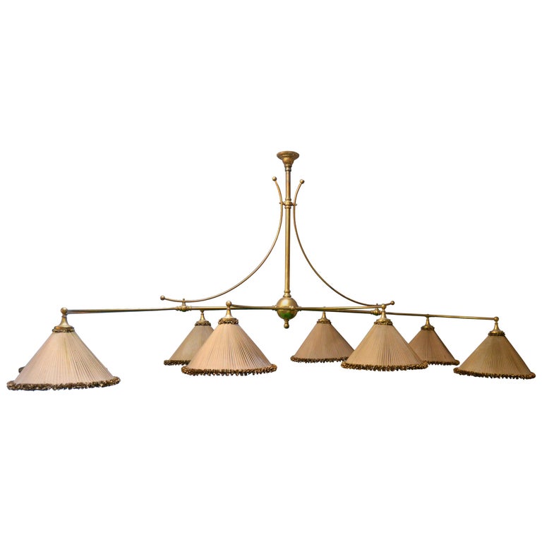 Snooker Billiard POOL Light Lamp Brass Victorian, 1890, English For