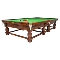 Vintage Snooker billiard pool table refectory jacobean oak