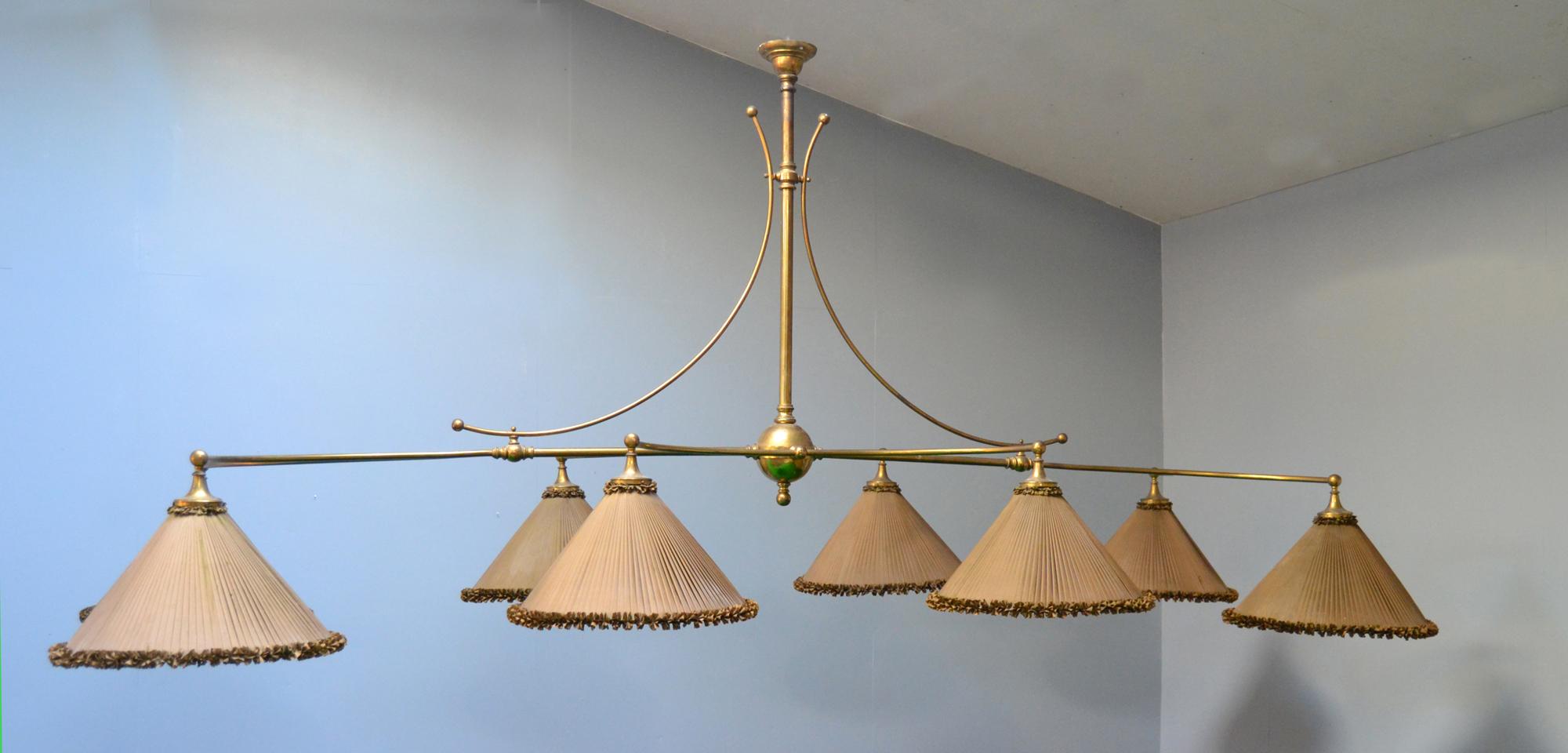 Late 19th Century Snooker billiards pool table restaurant  Brasserie or dining table light For Sale