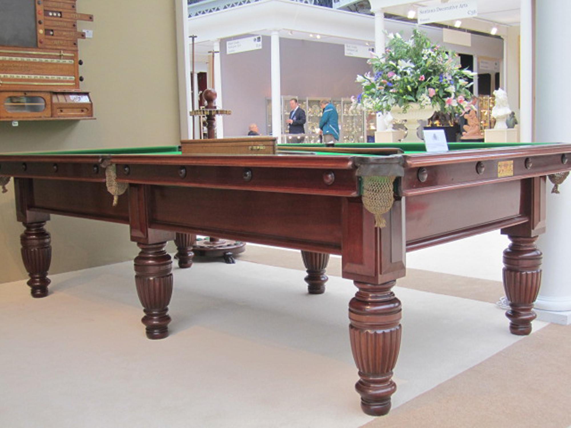 Late Victorian Snooker Pool or Billiards table Mahognay Victorian