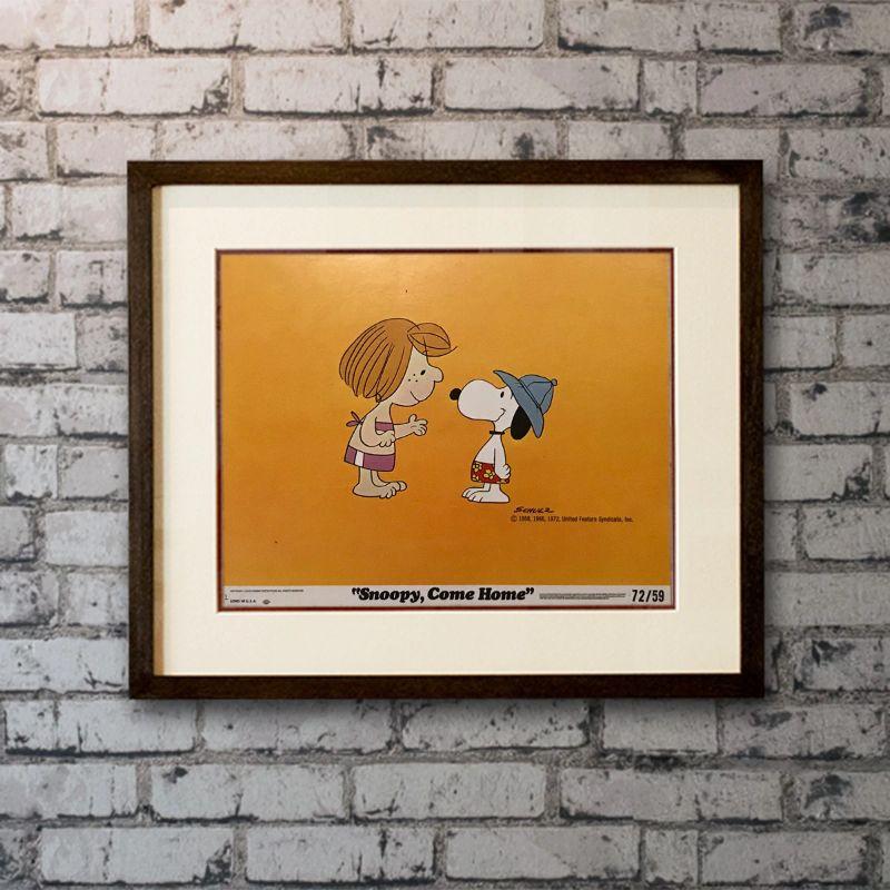 Snoopy Come Home, unframed poster, 1972 - #1 of a set of 7

Front-of-House Card (8 X 10 Inches). Front-of-House Card for Snoopy Come Home. This is #1 of a set of 7.

Color edition.

Year: 1972
Nationality: United Kingdom
Type: Front-of-House