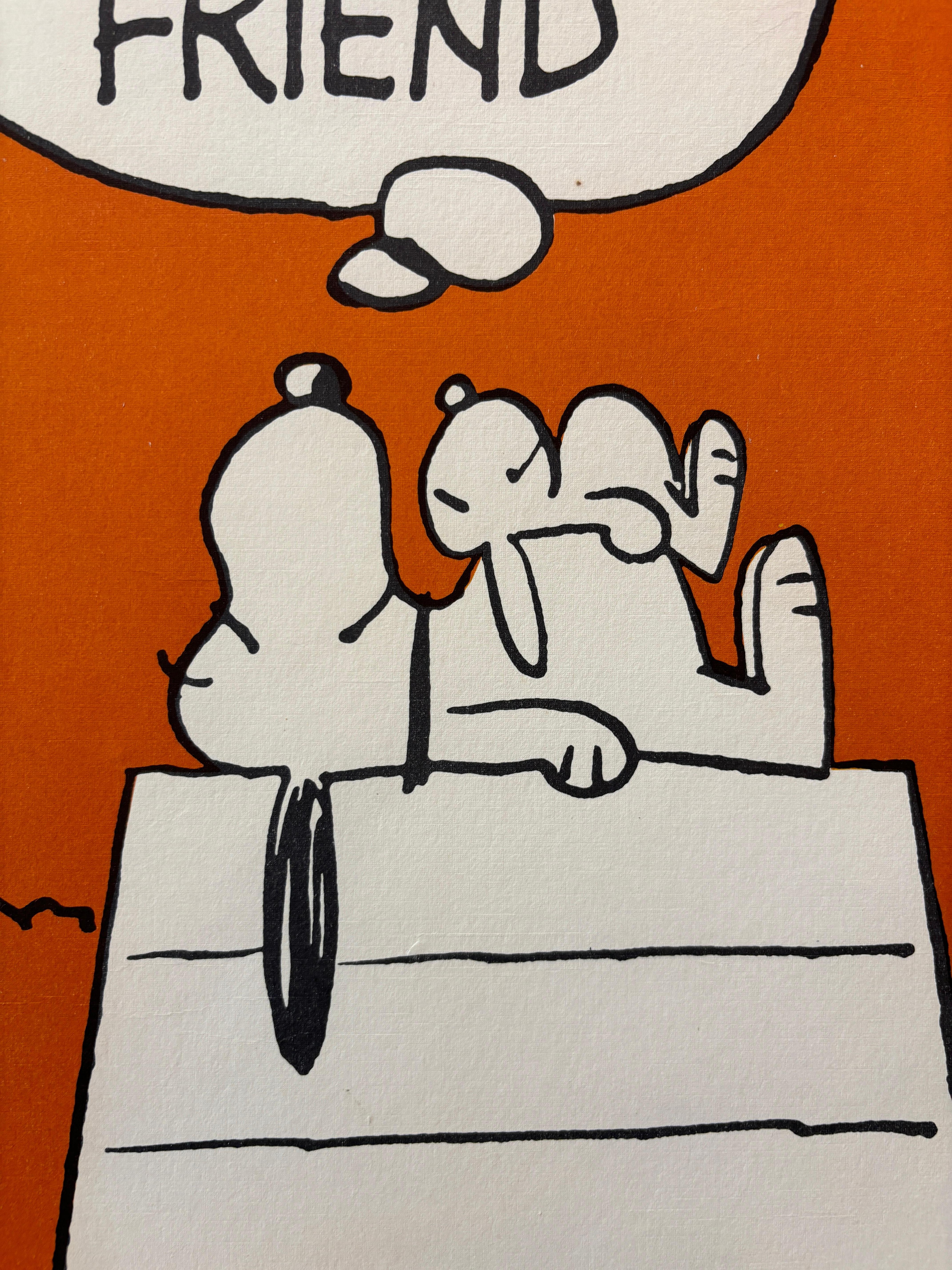 French Snoopy Original Vintage Poster, 'It's Nice to Have a Friend', Circa 1958