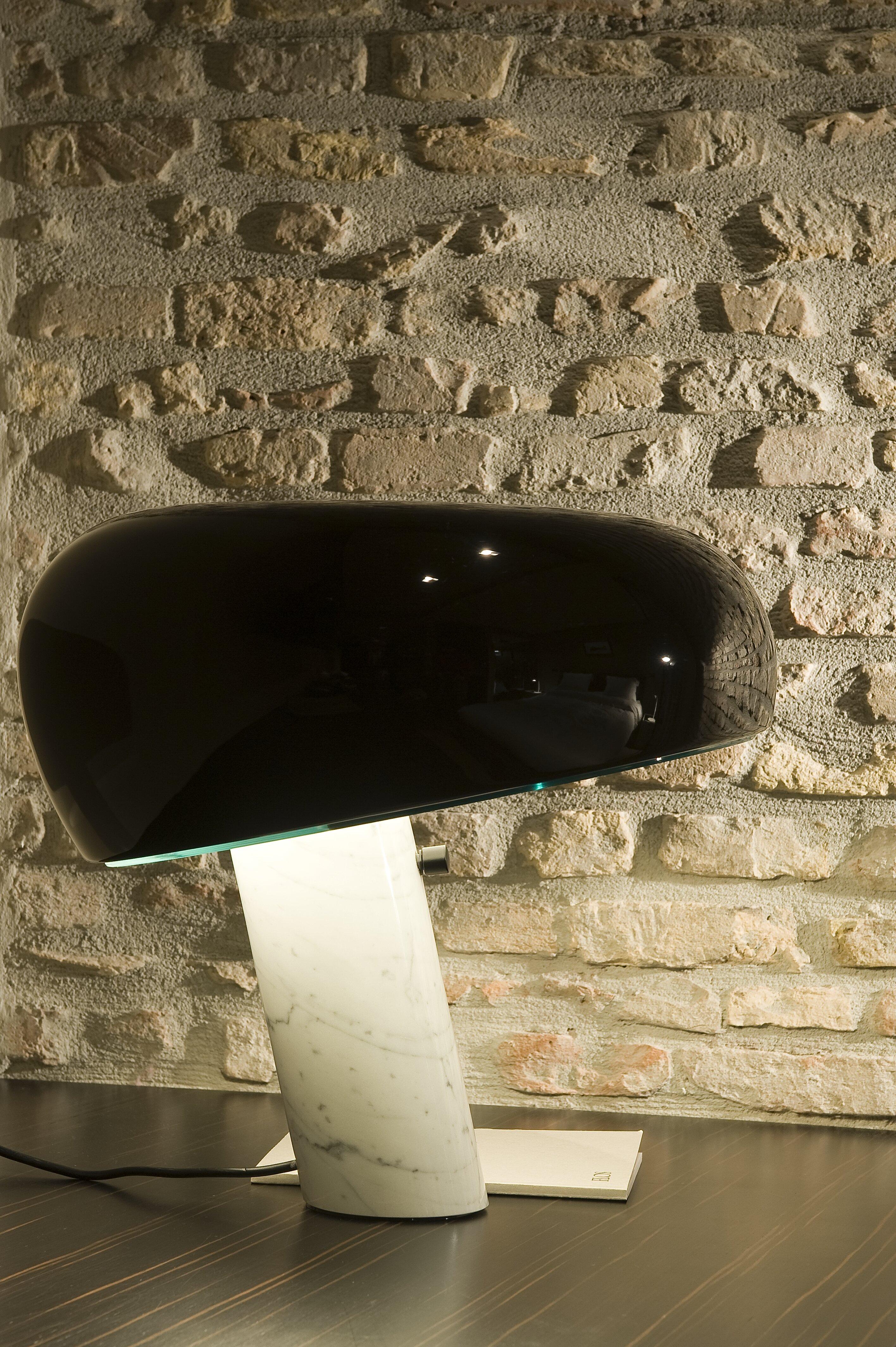 Contemporary Snoopy Table Lamp in Black by Achille and Pier Giacomo Castiglioni For Sale
