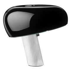 Lampada da tavolo Snoopy in nero di Achille e Pier Giacomo Castiglioni