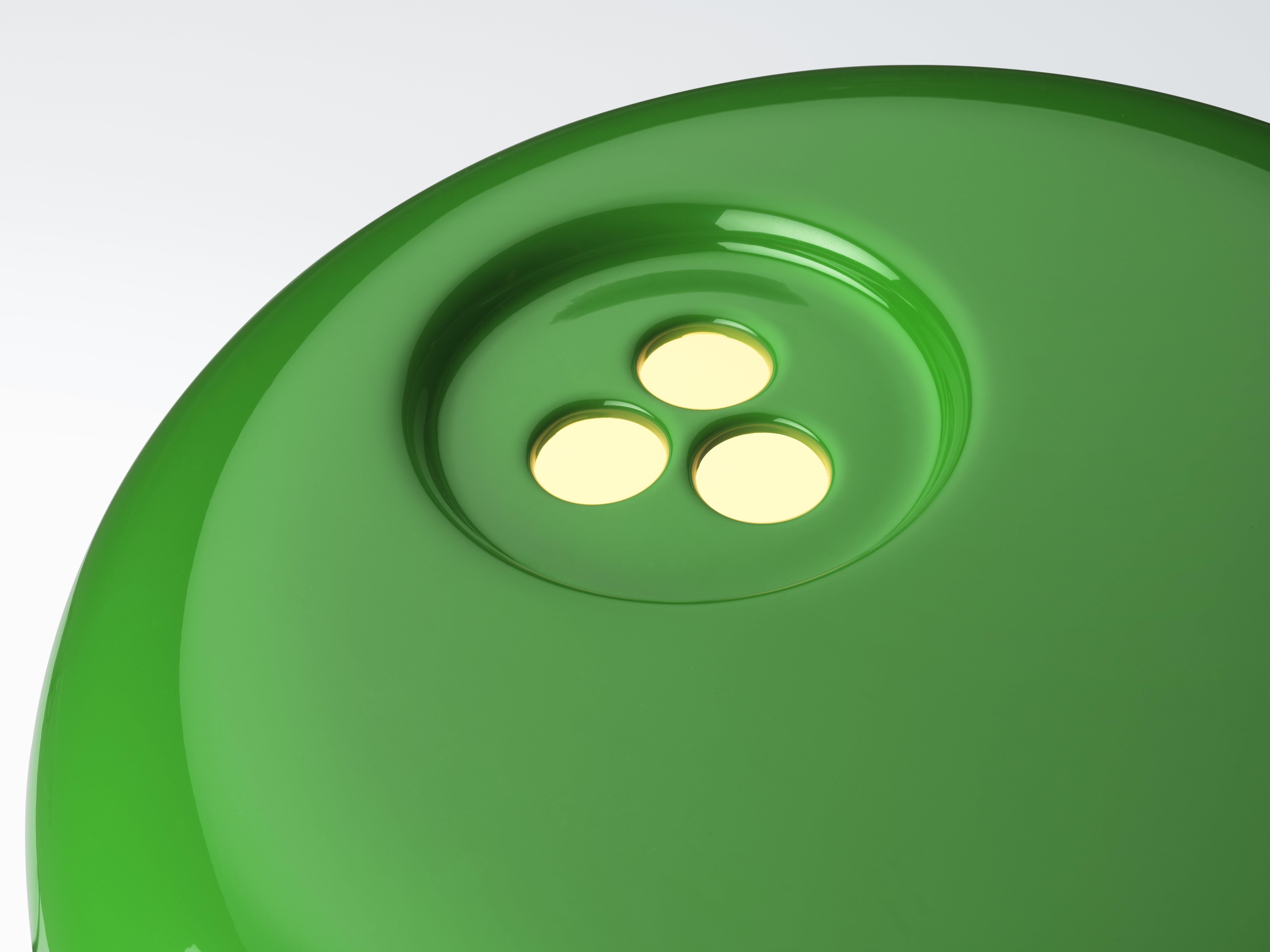 Italian Snoopy Table Lamp in Green by Achille and Pier Giacomo Castiglioni For Sale