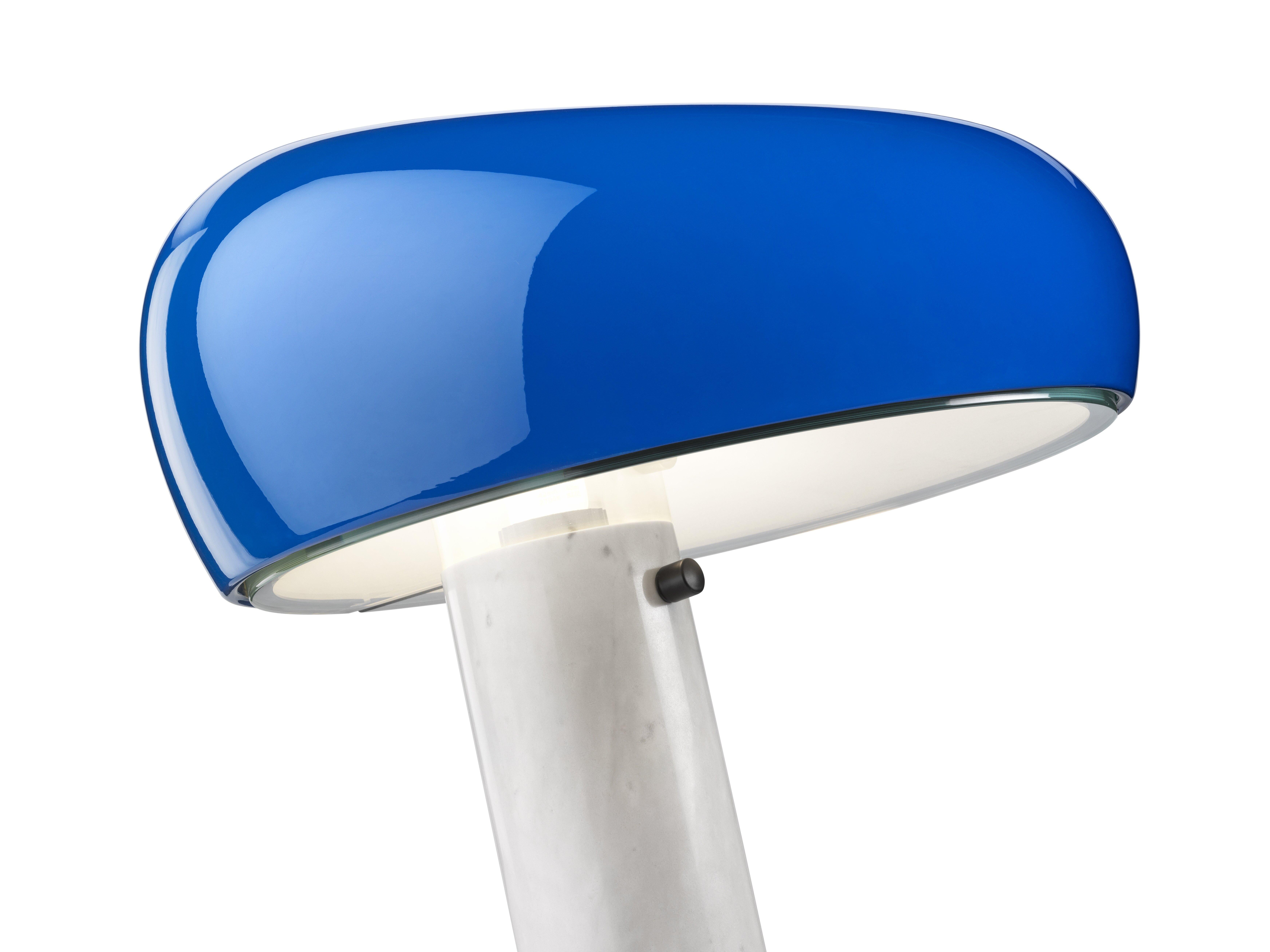Italian Snoopy Table Lamp in Navy Blue by Achille and Pier Giacomo Castiglioni For Sale